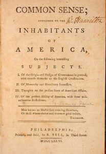 "Common Sense", Jan. 10, 1776