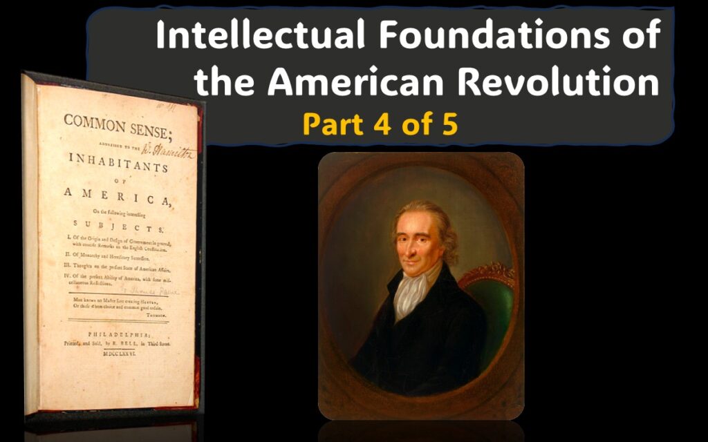 Thomas Pain and his famous pamphlet "Common Sense". See AARevolution.net for more images of the American Revolution.