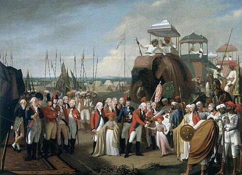 General Lord Cornwallis receiving Tipoo Sultan's sons as hostages, by Robert Home, c. 1793. Visit AARevulotion.net for more images and interviews of scholars of the American Revolution with host Adel Aali. 